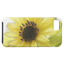 A Single Lemon Yellow Sunflower iPhone 5 Cases