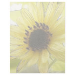 A Single Lemon Yellow Sunflower Customized Letterhead