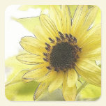 A Single Lemon Yellow Sunflower stickers