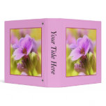 A Single Purple Rock Cress Flower Vinyl Binders