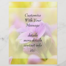 A Single Purple Rock Cress Flower Custom Flyer
