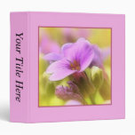 A Single Purple Rock Cress Flower Vinyl Binders
