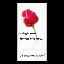 A single rose for you with love..., To someone ... photo cards