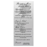 a single silent  gray rose design wedding rack cards