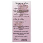 a single silent  pink rose design wedding rack cards