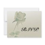 a single silent rose design wedding invitation