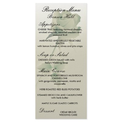 a single silent rose design wedding customized rack card by secret_corner