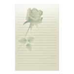 a single silent rose design wedding stationery