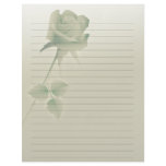 a single silent rose letterhead design