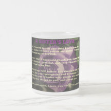 A sister's love - frosted glass mug