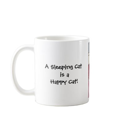 A Sleeping Cat is a Happy Cat! Coffee Mugs by Quequay