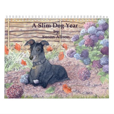 A Slim Dog Year Calendar by susanalisonart
