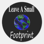 A Small Footprint Globe Round Stickers