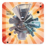 A Small World Square Stickers