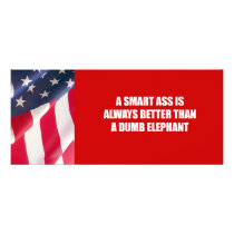 A Smart ass is always better than a dumb elephant Rack Card Design