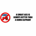 A Smart ass is always better than a dumb elephant t-shirts by Politicaltshirts A Smart ass is always better than a dumb elephant t-shirts