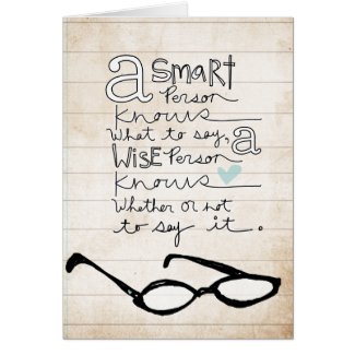 a smart person... card