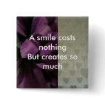 A smile costs nothing pinback buttons