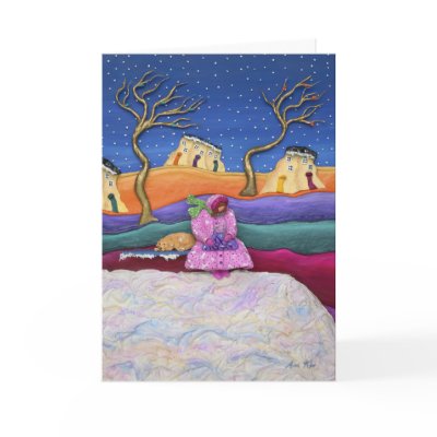 A Snowy Night - Vertical Card by anneklar