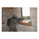 A soldier acts as an opposition force