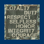 A soldier's values magnets