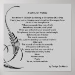 A Song Of Words Print