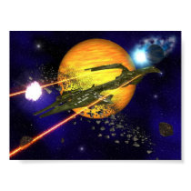 A spaceship clearing asteroids posters by Howard_Birnbaum A spaceship clearing asteroids posters