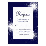 A Sparkler Wedding RSVP (blue) Custom Announcements