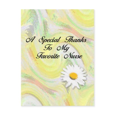 A Special Thanks To My Favorite Nurse Postcard by TheStampStore