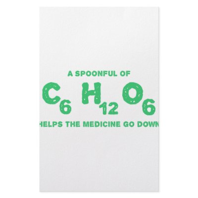 A Spoonful of C6H12O6 Helps the Medicine Go Down Custom Stationery by NerdiestShirts