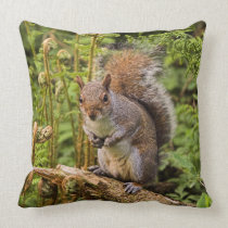 A Squirrel on a Log American Mojo Pillow/Cushion