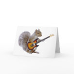 A Squirrel Playing Guitar Greeting Cards