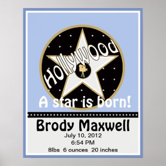 A Star is Born Hollywood Star Name Wall Art Poster
