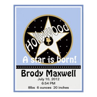 A Star is Born Hollywood Star Name Wall Art Poster