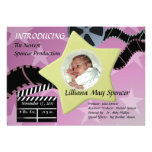 A Star is Born/ Pink Custom Invitations