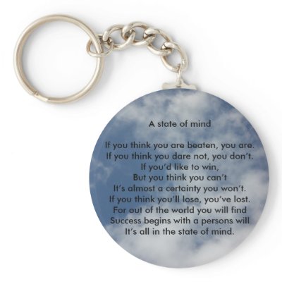 A State of Mind Key Chains by Motivational_Gifts