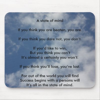 A State of Mind Mouse Pads by Motivational_Gifts