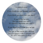 A State of Mind Round Stickers