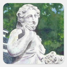 A STATUE AT THE WELLERS CARRIAGE HOUSE -1 STICKER