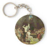 A Steam Bath By Chassériau Théodore (Best Quality) Key Chain