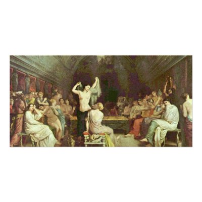 A Steam Bath By Chassériau Théodore (Best Quality) Photo Card Template by Artcollection