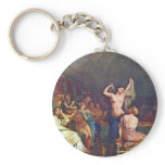 A Steam Bath Details By Chassériau Théodore Key Chain