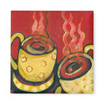 A Steaming Romance Coffee Magnet magnets