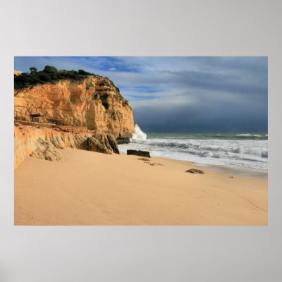 A Stormy Day At Carvoeiro Print by cwwphotography
