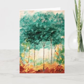 A Stroll In The Park From Original Painting card