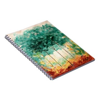 A Stroll In The Park Original Painting Journal Spiral Notebooks