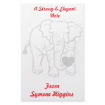 A Strong and Elegant Note with Custom Name Customized Stationery