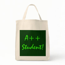 A++ Student In Black And White Tote Bags