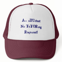 A++ Student No Tutoring Required Brown & Navy Hat by Shoppe A++ Student No Tutoring Required Brown & Navy Hat
