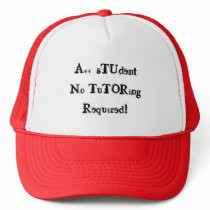 A++ Student No Tutoring Required Red & Black Hat by Shoppe A++ Student No Tutoring Required Red & Black Hat